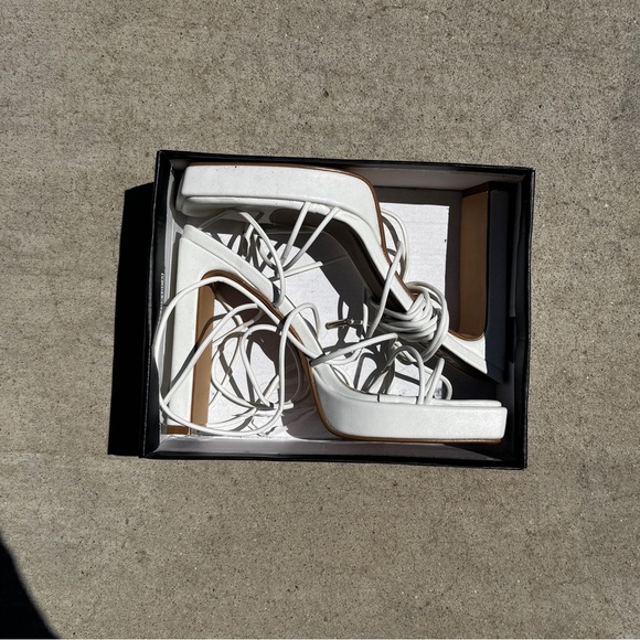 EGO White High Heels - Picture 3 of 5